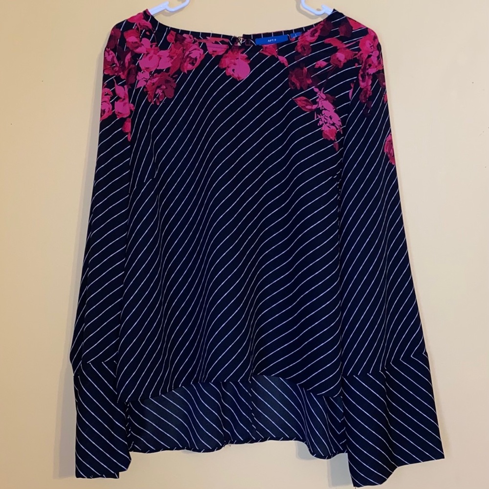 Gorgeous Striped Floral Blouse